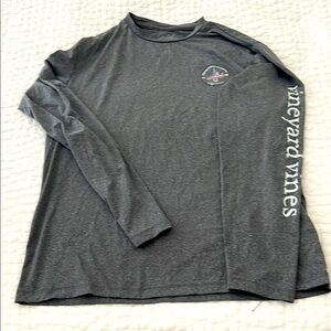 Vineyard Vines Men's Charcoal Long Sleeve Tee